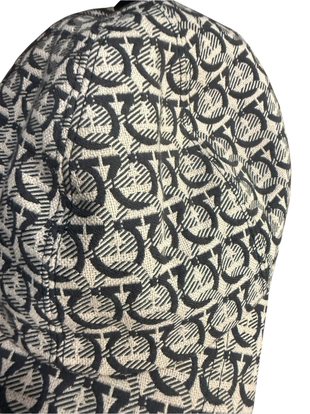 Salvatore Ferragamo Gancini Monogram Baseball Cap Cotton Leather Italy OS - Picture 5 of 8